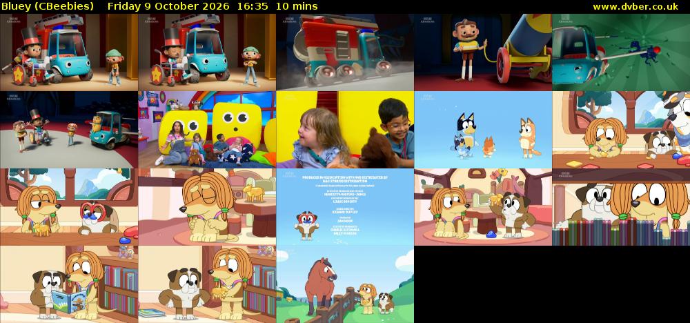 Bluey (CBeebies) Friday 9 October 2026 16:35 - 16:45