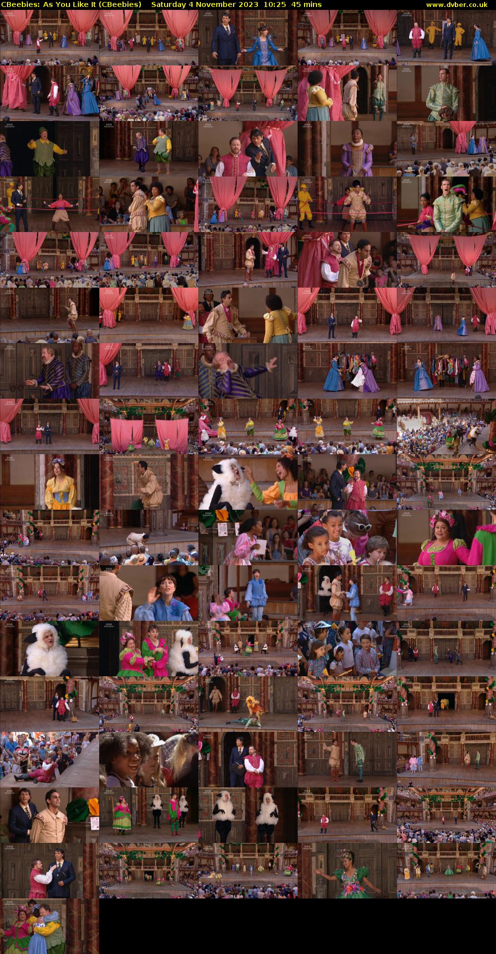 CBeebies: As You Like It (CBeebies) Saturday 4 November 2023 10:25 - 11:10