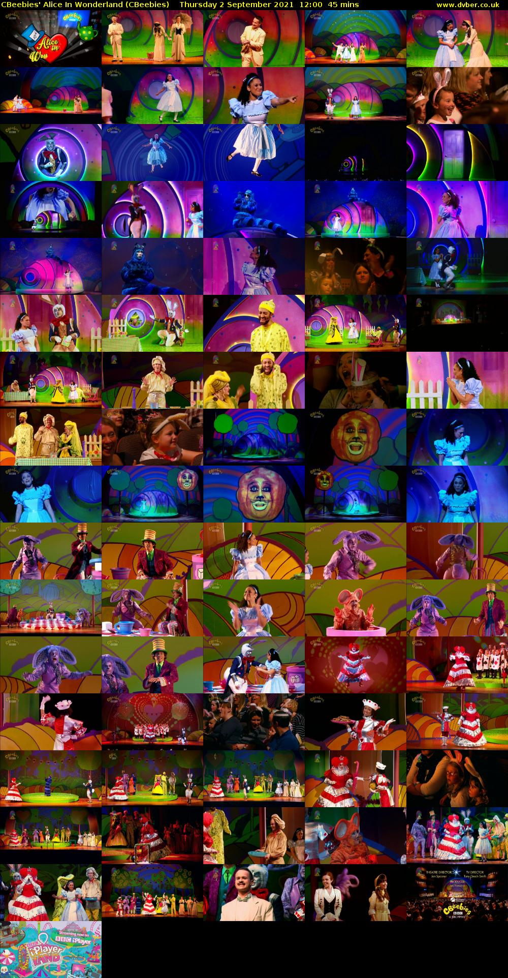 CBeebies' Alice In Wonderland (CBeebies) Thursday 2 September 2021 12:00 - 12:45