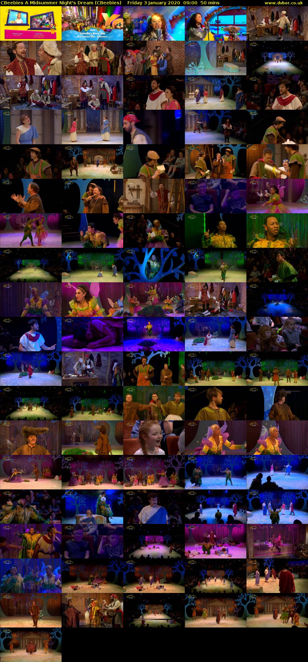 CBeebies A Midsummer Night's Dream (CBeebies) Friday 3 January 2020 09:00 - 09:50