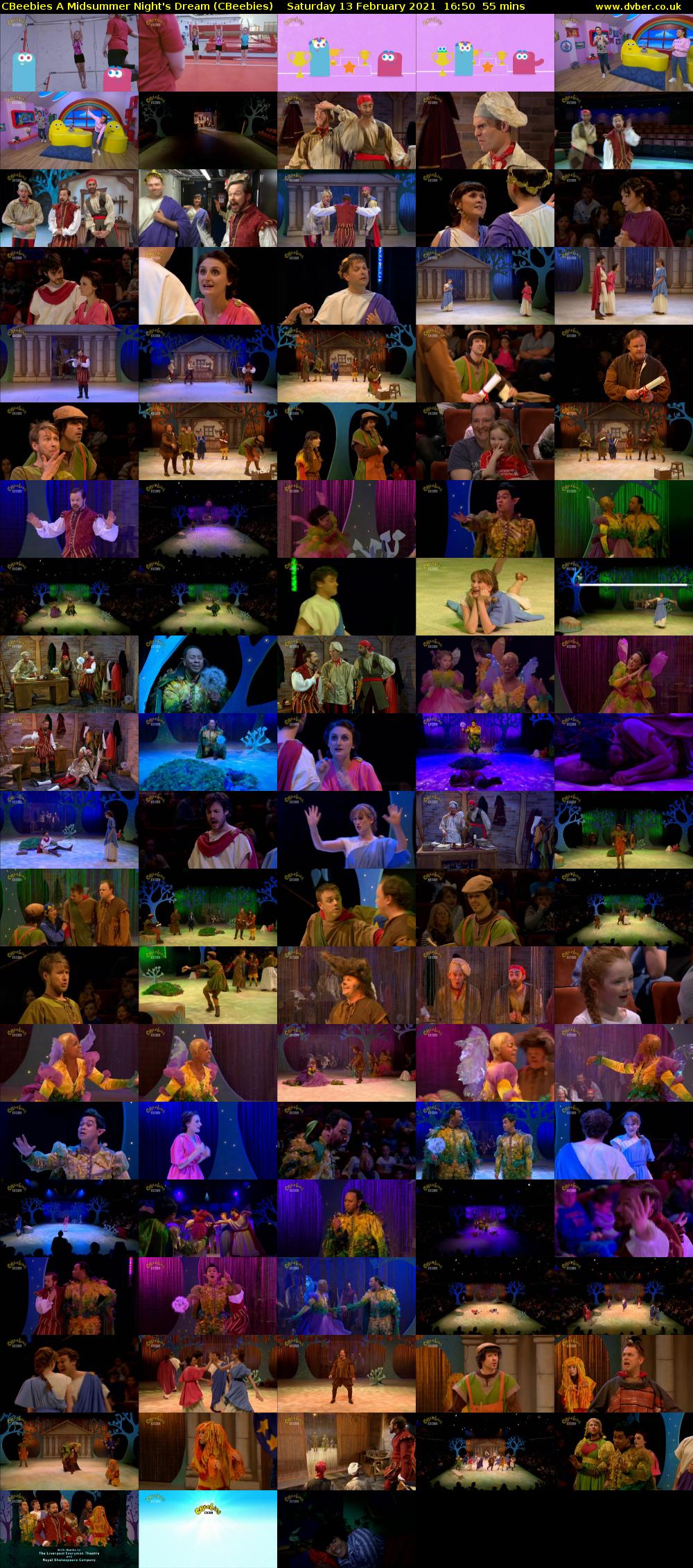 CBeebies A Midsummer Night's Dream (CBeebies) Saturday 13 February 2021 16:50 - 17:45