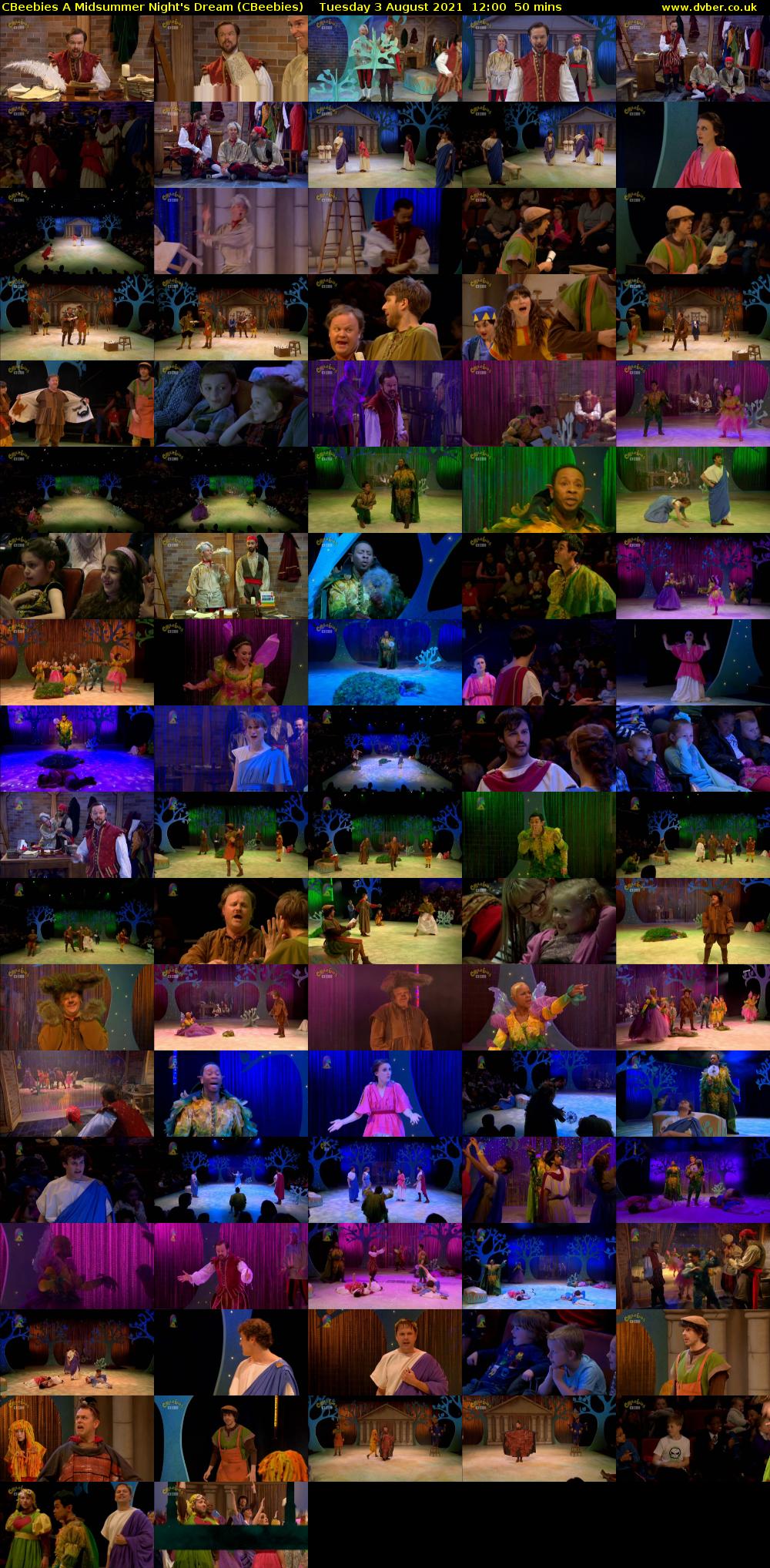 CBeebies A Midsummer Night's Dream (CBeebies) Tuesday 3 August 2021 12:00 - 12:50