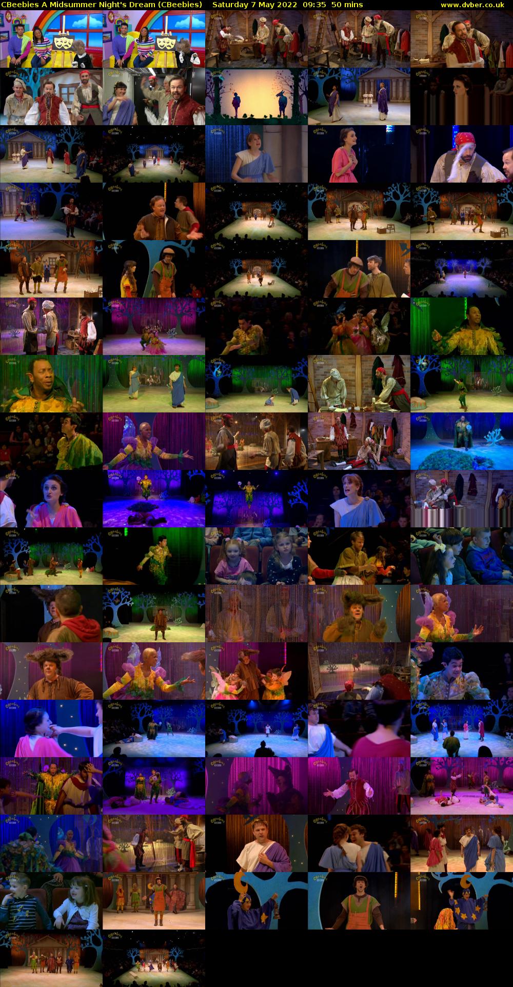 CBeebies A Midsummer Night's Dream (CBeebies) Saturday 7 May 2022 09:35 - 10:25