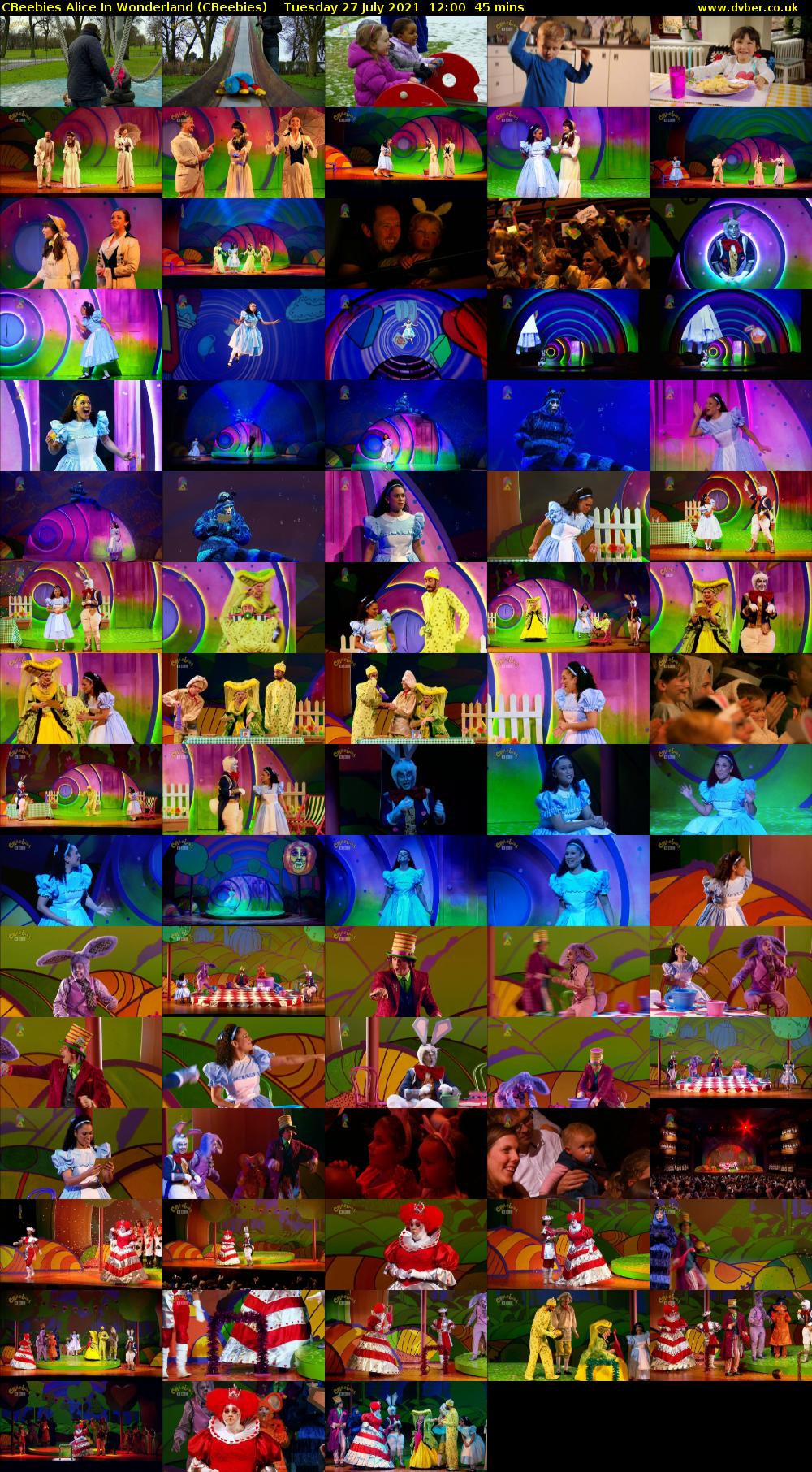CBeebies Alice in Wonderland (CBeebies) Tuesday 27 July 2021 12:00 - 12:45