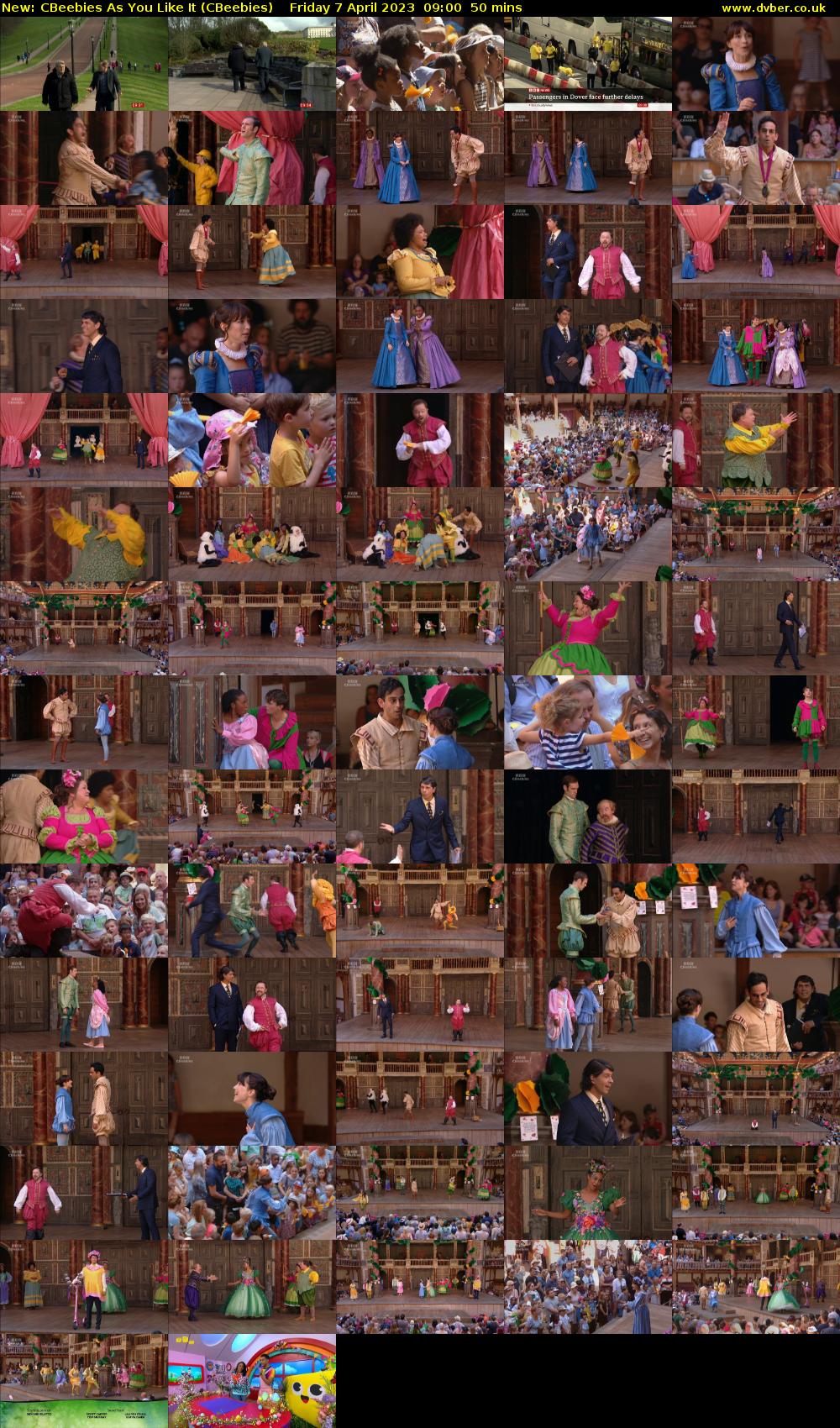 CBeebies As You Like It (CBeebies) Friday 7 April 2023 09:00 - 09:50