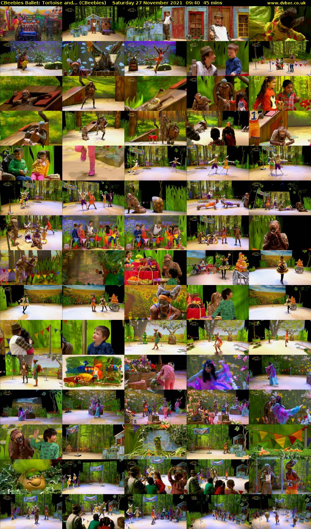 CBeebies Ballet: Tortoise and... (CBeebies) Saturday 27 November 2021 09:40 - 10:25