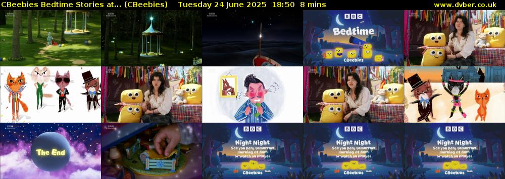 CBeebies Bedtime Stories at... (CBeebies) Tuesday 24 June 2025 18:50 - 18:58
