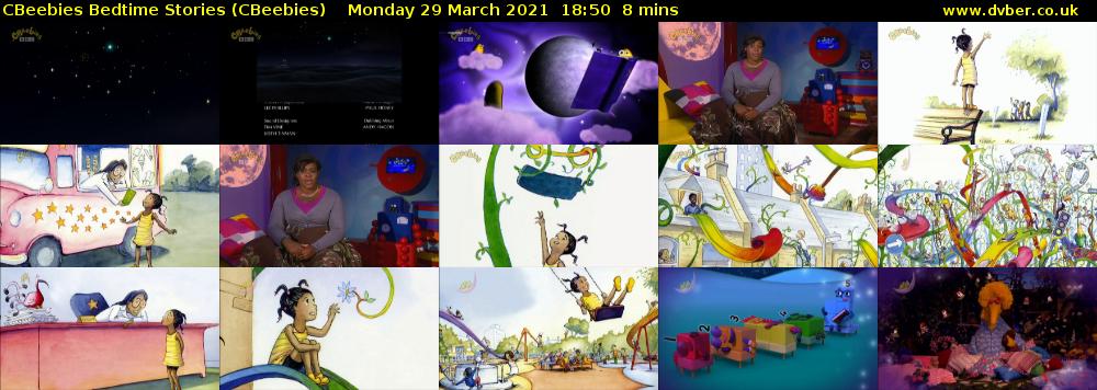 CBeebies Bedtime Stories (CBeebies) Monday 29 March 2021 18:50 - 18:58