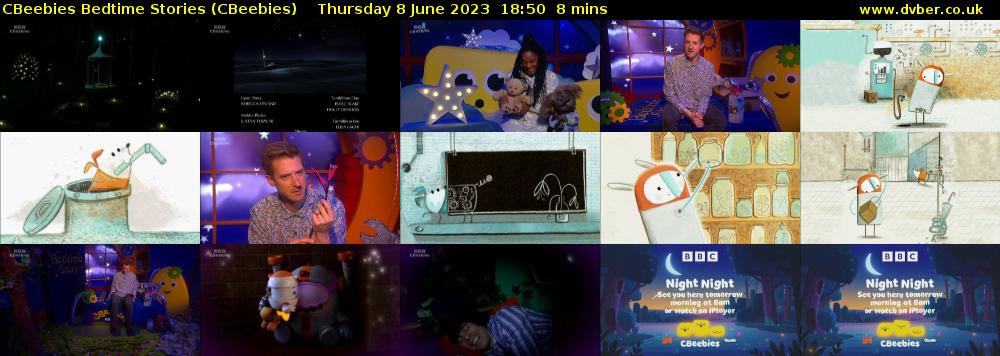 CBeebies Bedtime Stories (CBeebies) Thursday 8 June 2023 18:50 - 18:58