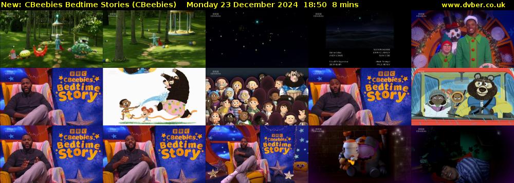 CBeebies Bedtime Stories (CBeebies) Monday 23 December 2024 18:50 - 18:58
