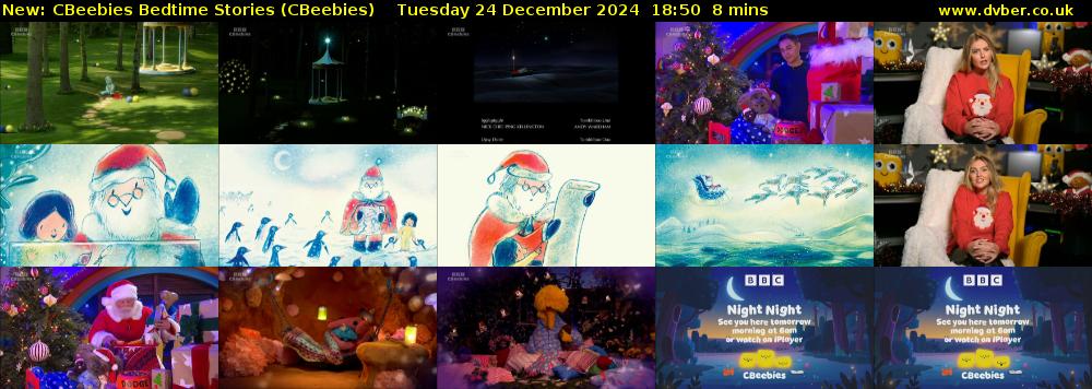 CBeebies Bedtime Stories (CBeebies) Tuesday 24 December 2024 18:50 - 18:58