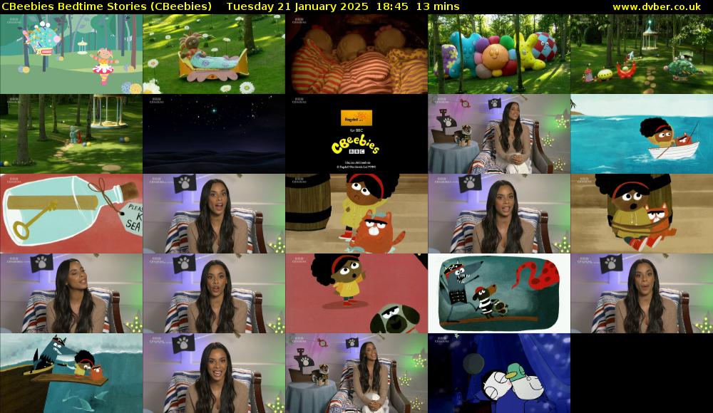 CBeebies Bedtime Stories (CBeebies) Tuesday 21 January 2025 18:45 - 18:58