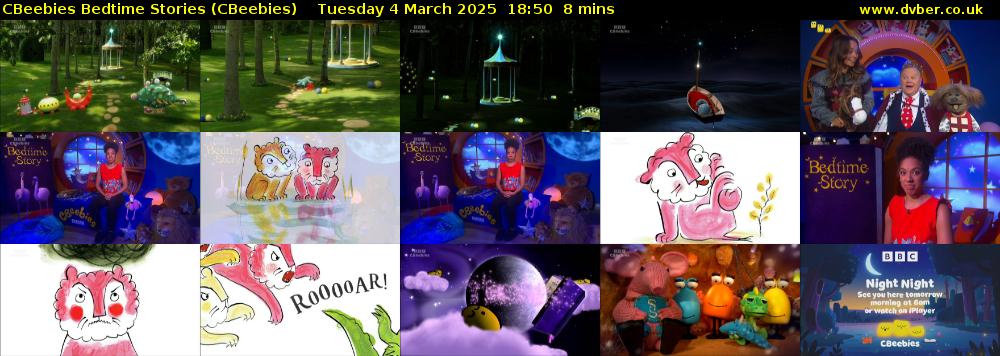CBeebies Bedtime Stories (CBeebies) Tuesday 4 March 2025 18:50 - 18:58
