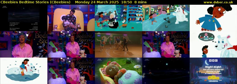 CBeebies Bedtime Stories (CBeebies) Monday 24 March 2025 18:50 - 18:58
