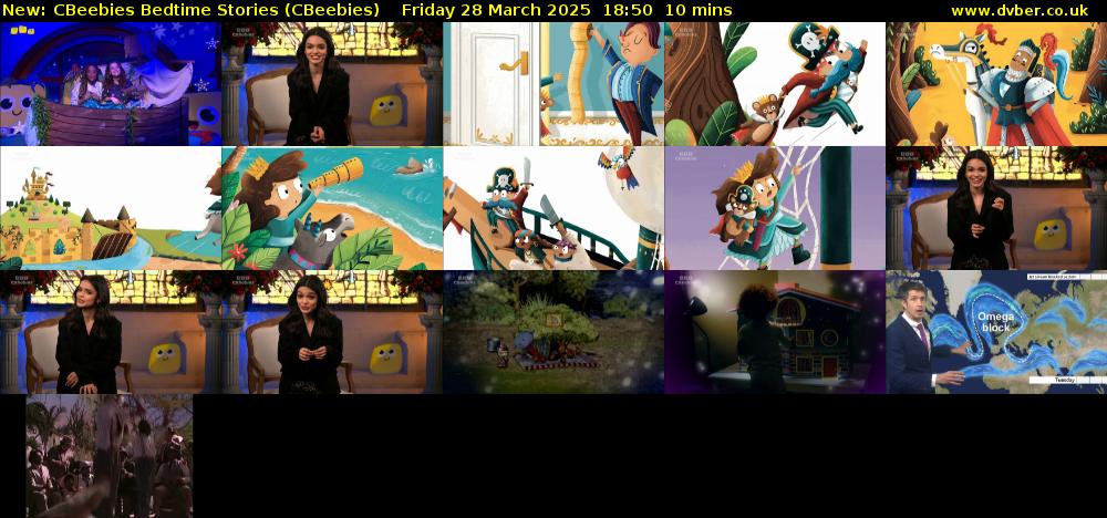 CBeebies Bedtime Stories (CBeebies) Friday 28 March 2025 18:50 - 19:00
