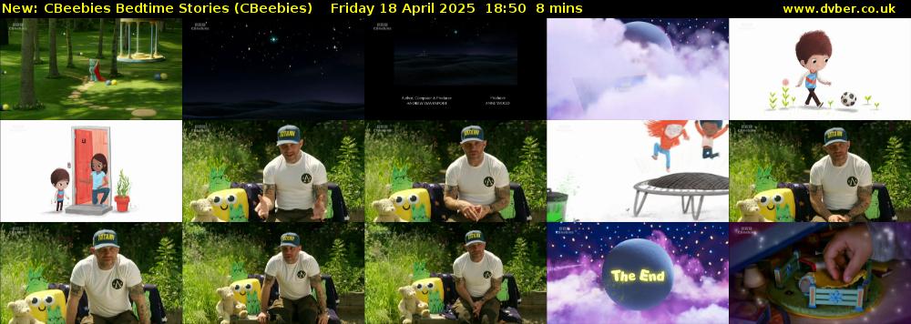 CBeebies Bedtime Stories (CBeebies) Friday 18 April 2025 18:50 - 18:58