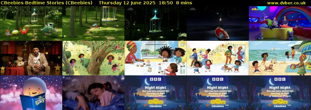 CBeebies Bedtime Stories (CBeebies) Thursday 12 June 2025 18:50 - 18:58