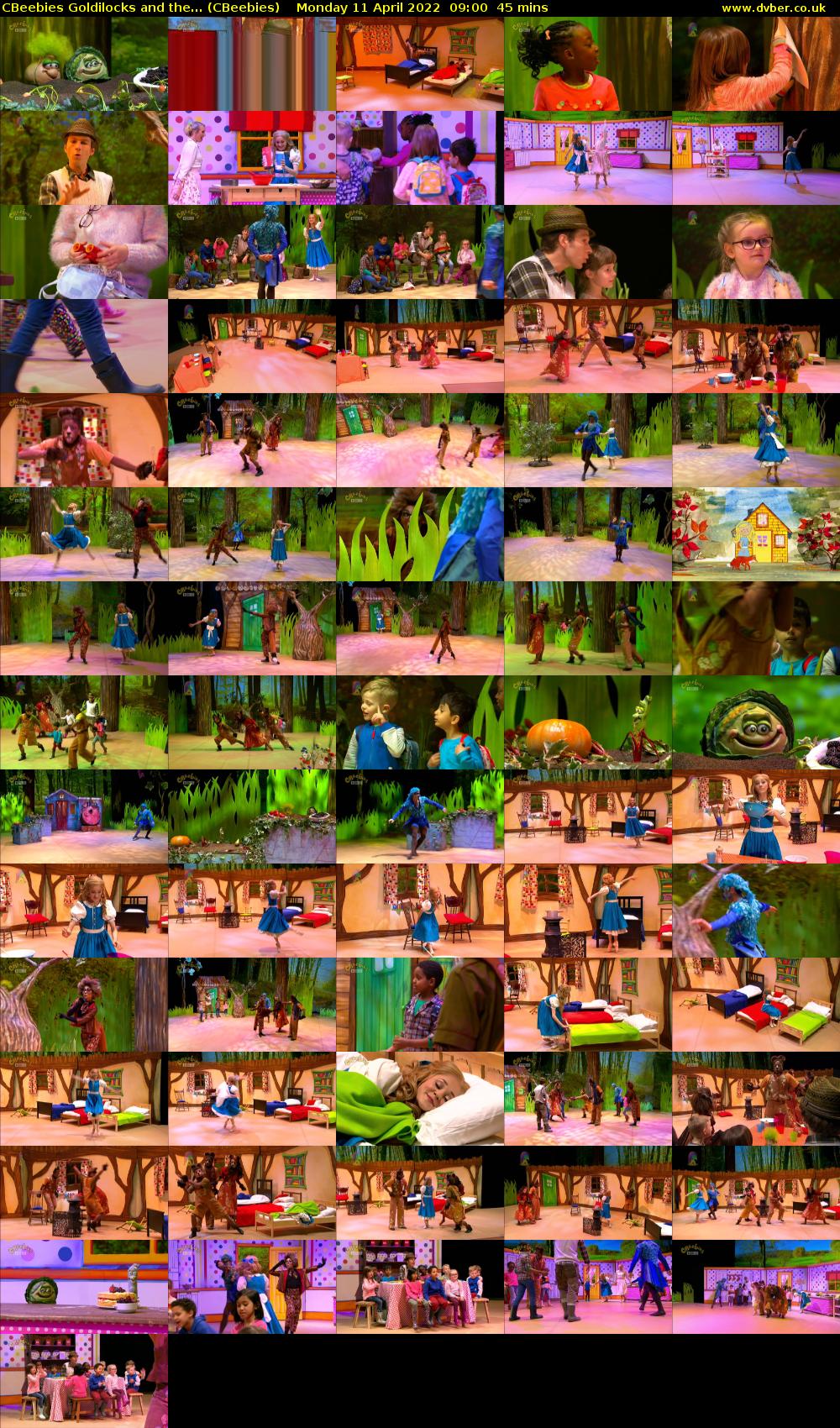 CBeebies Goldilocks and the... (CBeebies) Monday 11 April 2022 09:00 - 09:45