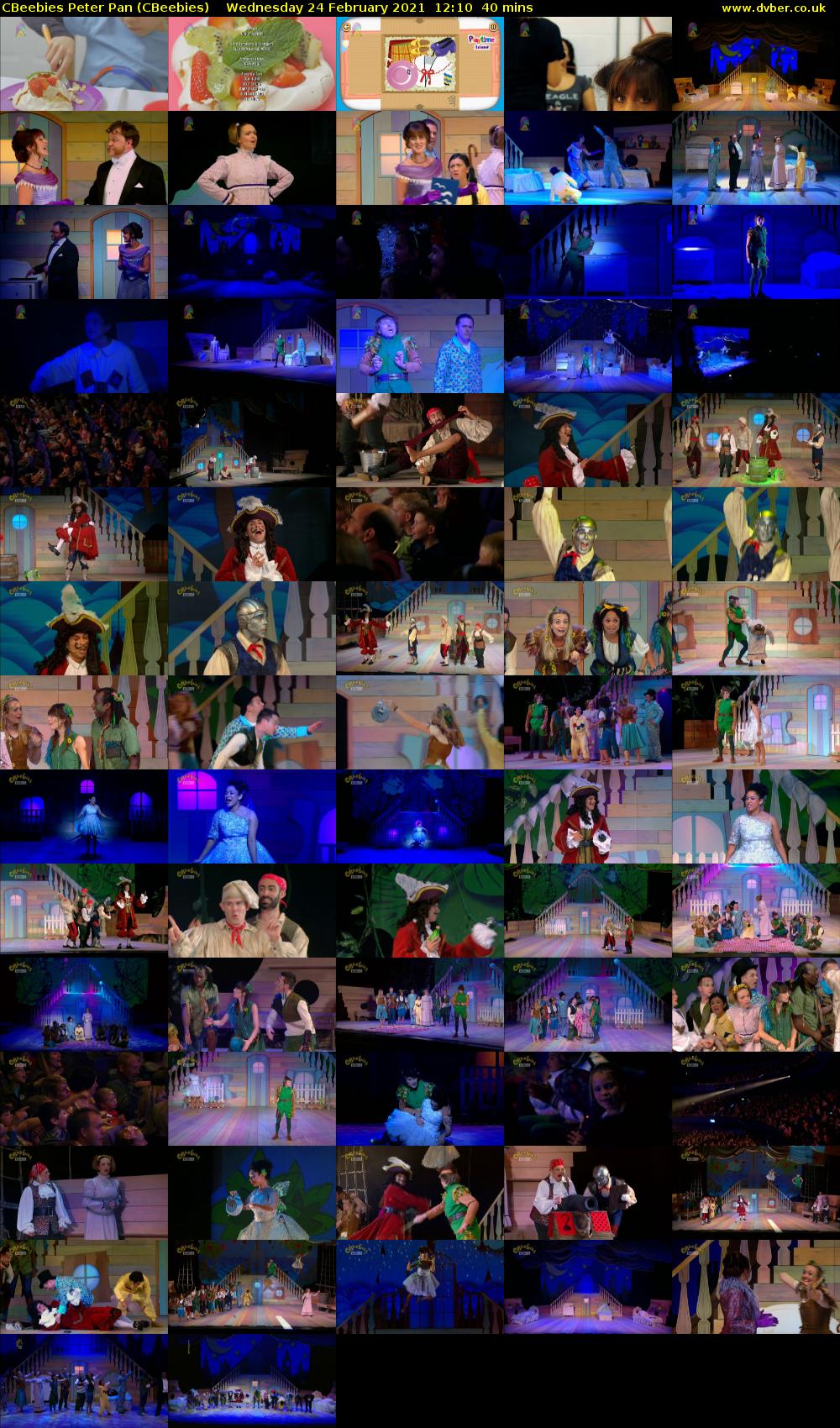 CBeebies Peter Pan (CBeebies) Wednesday 24 February 2021 12:10 - 12:50