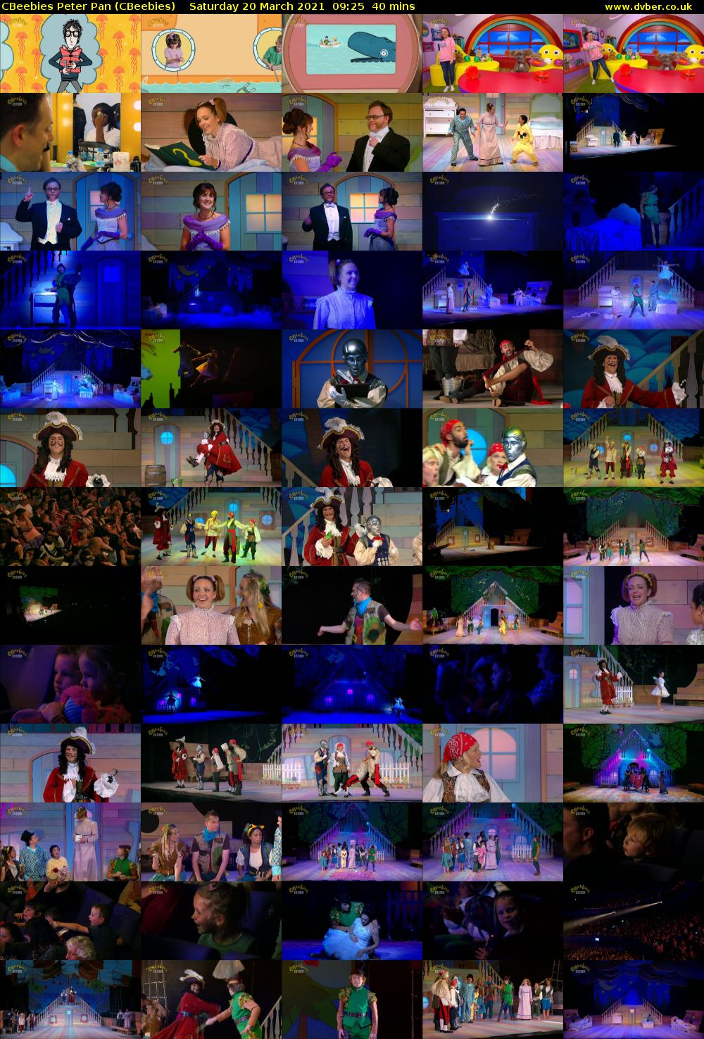 CBeebies Peter Pan (CBeebies) Saturday 20 March 2021 09:25 - 10:05