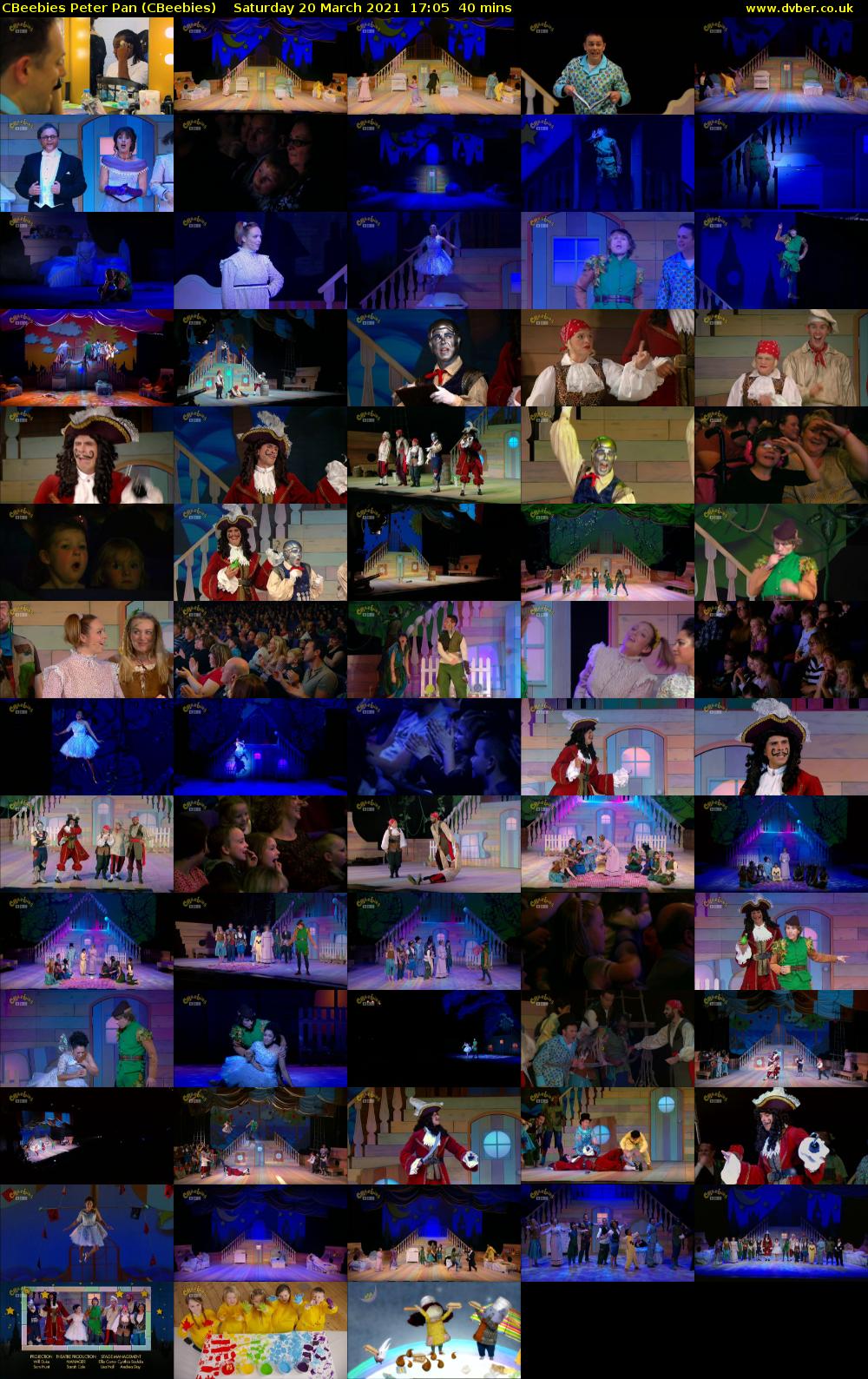 CBeebies Peter Pan (CBeebies) Saturday 20 March 2021 17:05 - 17:45