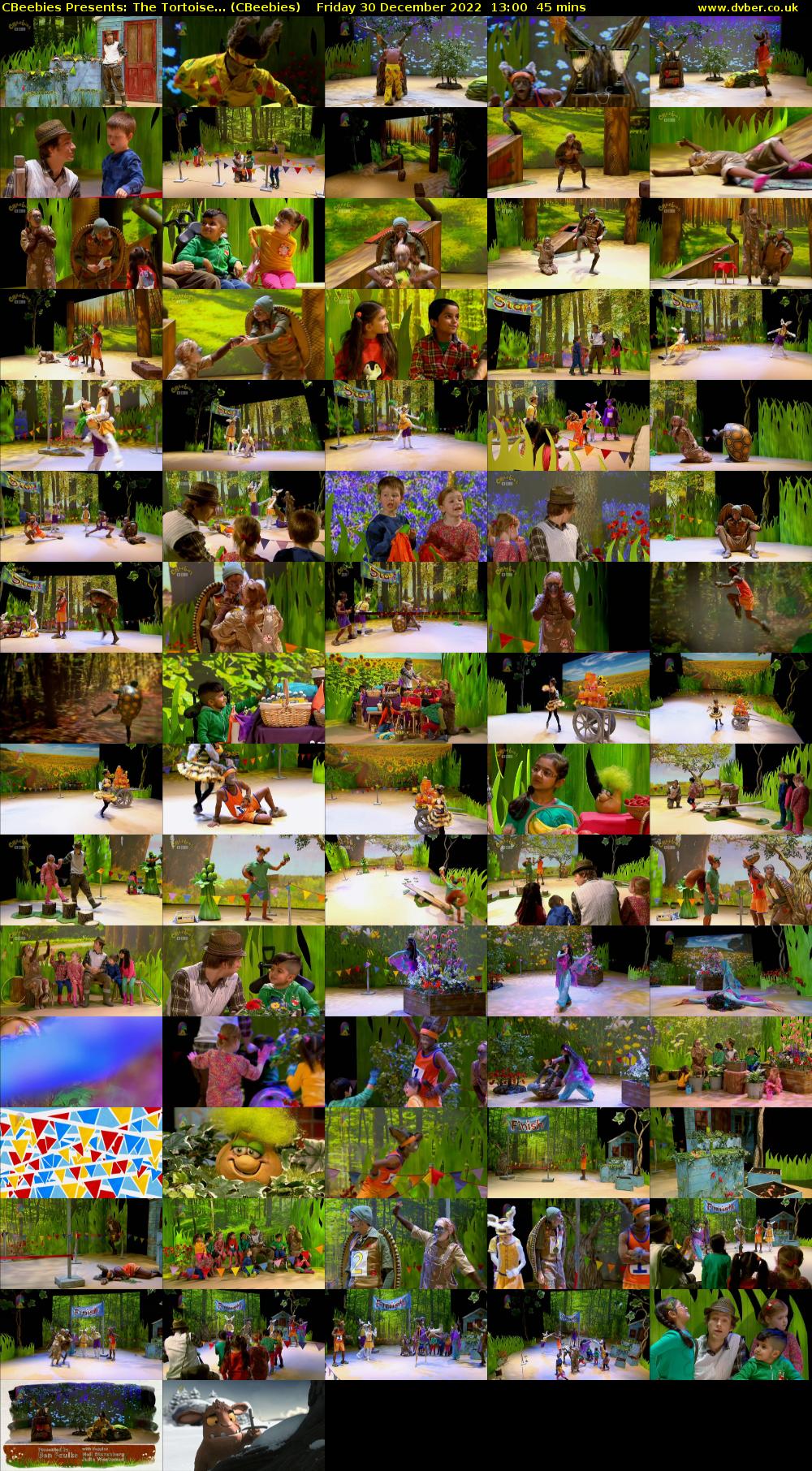 CBeebies Presents: The Tortoise... (CBeebies) Friday 30 December 2022 13:00 - 13:45