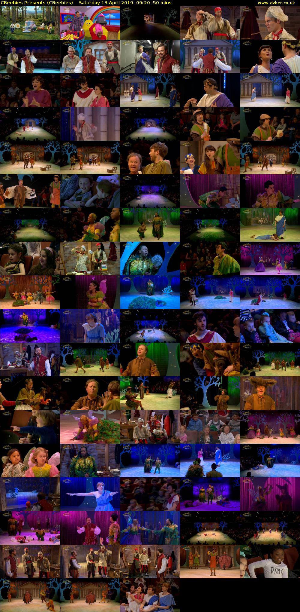 CBeebies Presents (CBeebies) Saturday 13 April 2019 09:20 - 10:10