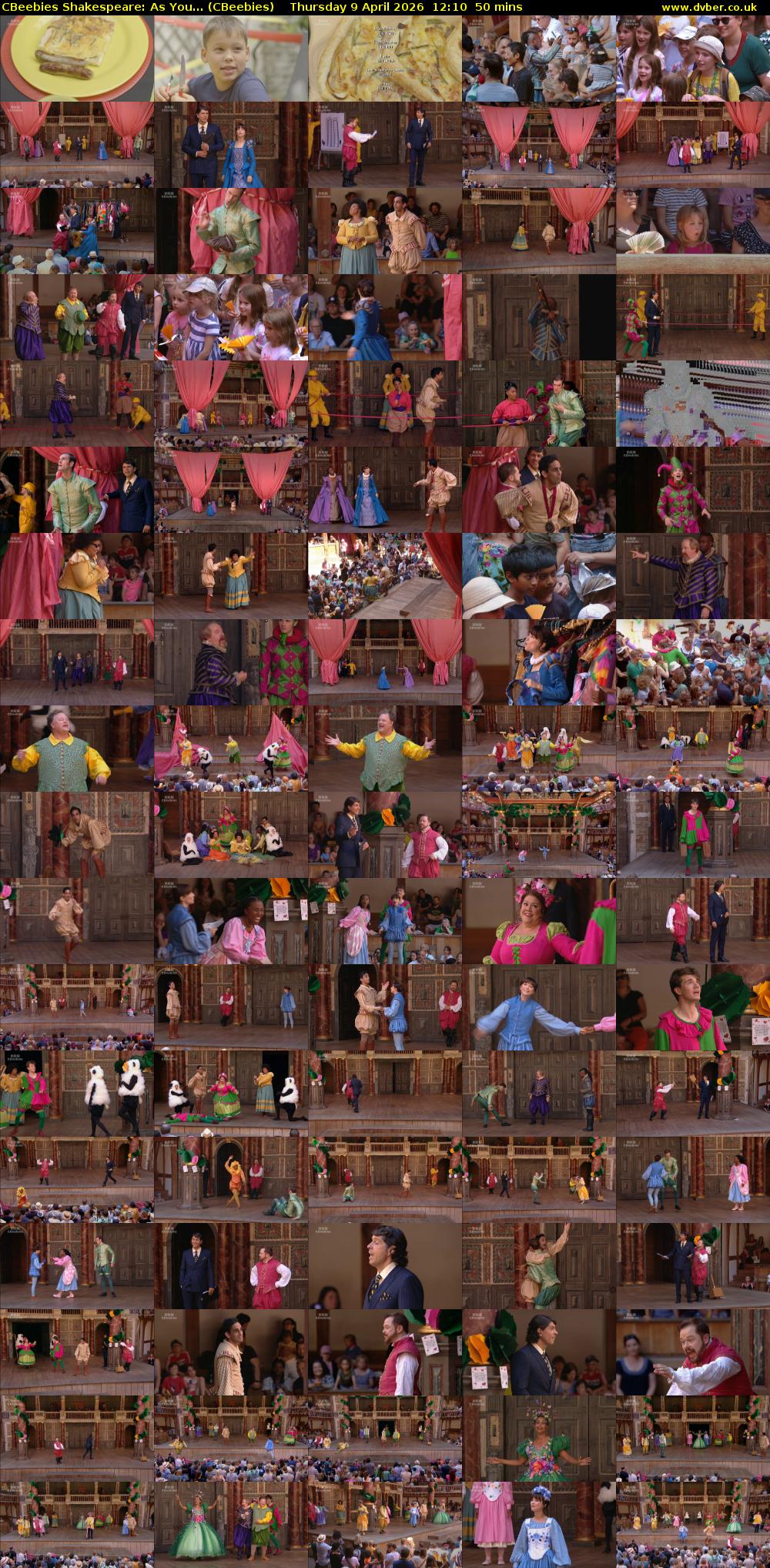 CBeebies Shakespeare: As You... (CBeebies) Thursday 9 April 2026 12:10 - 13:00