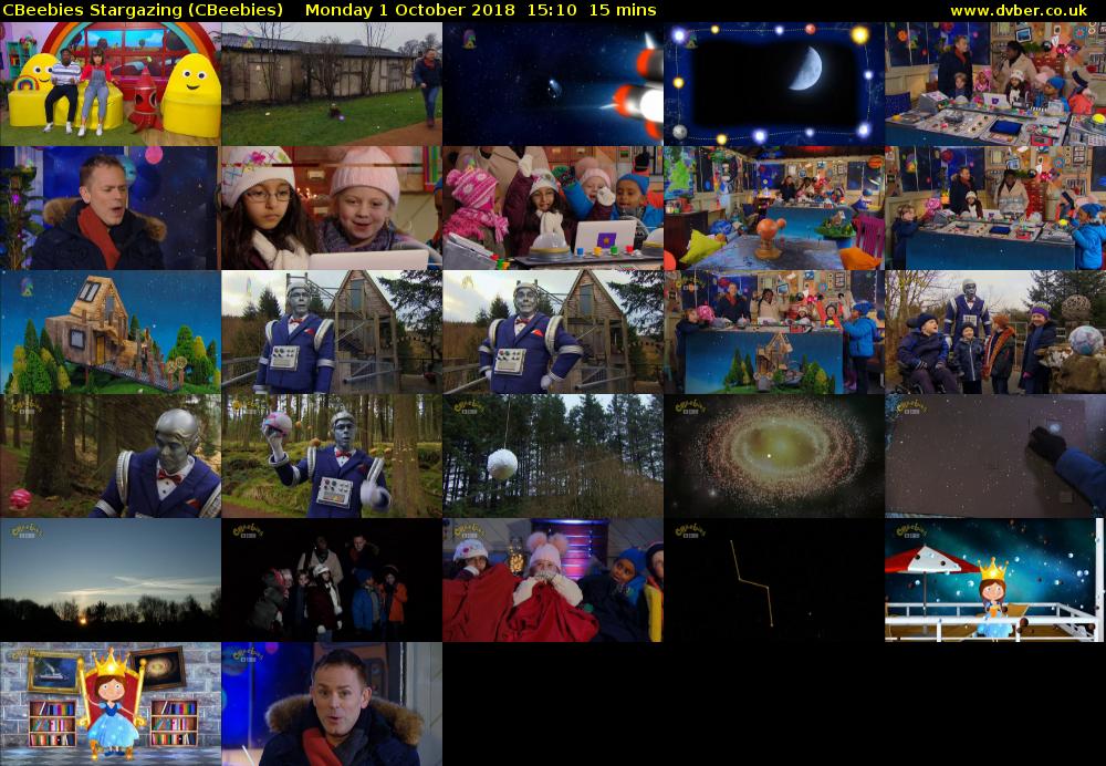 CBeebies Stargazing (CBeebies) Monday 1 October 2018 15:10 - 15:25