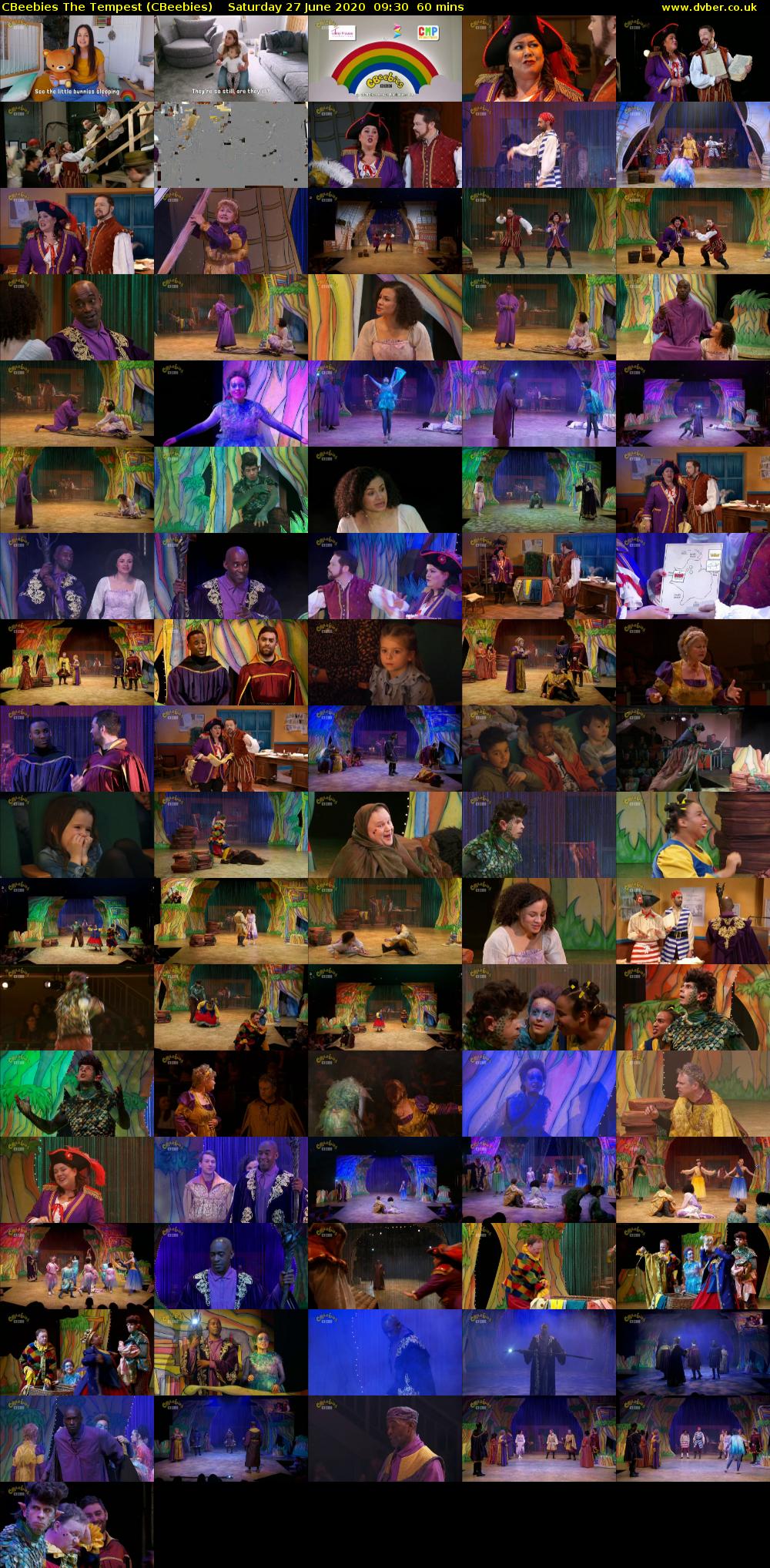 CBeebies The Tempest (CBeebies) Saturday 27 June 2020 09:30 - 10:30