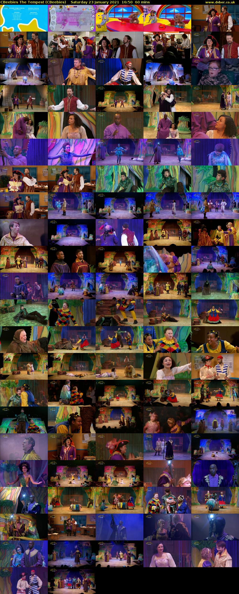 CBeebies The Tempest (CBeebies) Saturday 23 January 2021 16:50 - 17:50