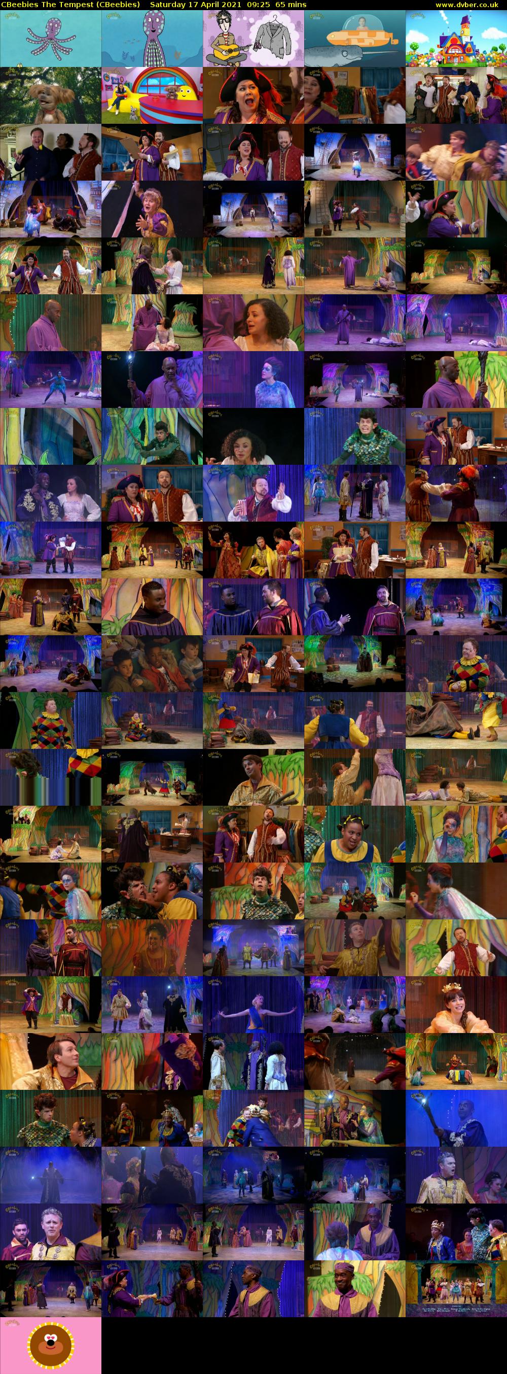 CBeebies The Tempest (CBeebies) Saturday 17 April 2021 09:25 - 10:30