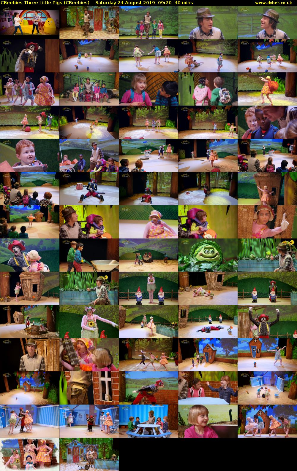 CBeebies Three Little Pigs (CBeebies) Saturday 24 August 2019 09:20 - 10:00
