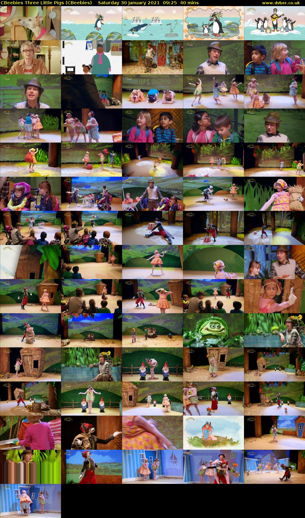 CBeebies Three Little Pigs (CBeebies) Saturday 30 January 2021 09:25 - 10:05