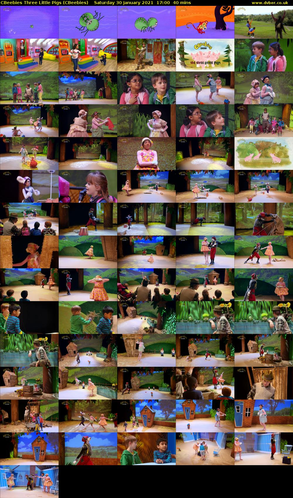 CBeebies Three Little Pigs (CBeebies) Saturday 30 January 2021 17:00 - 17:40