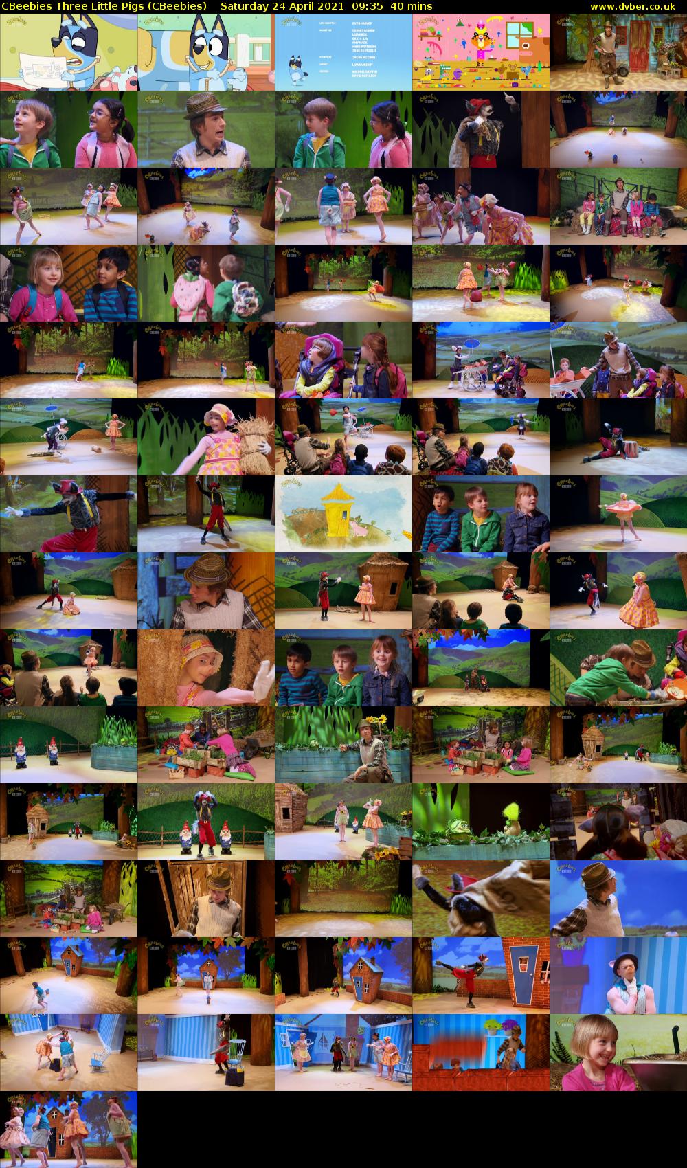 CBeebies Three Little Pigs (CBeebies) Saturday 24 April 2021 09:35 - 10:15
