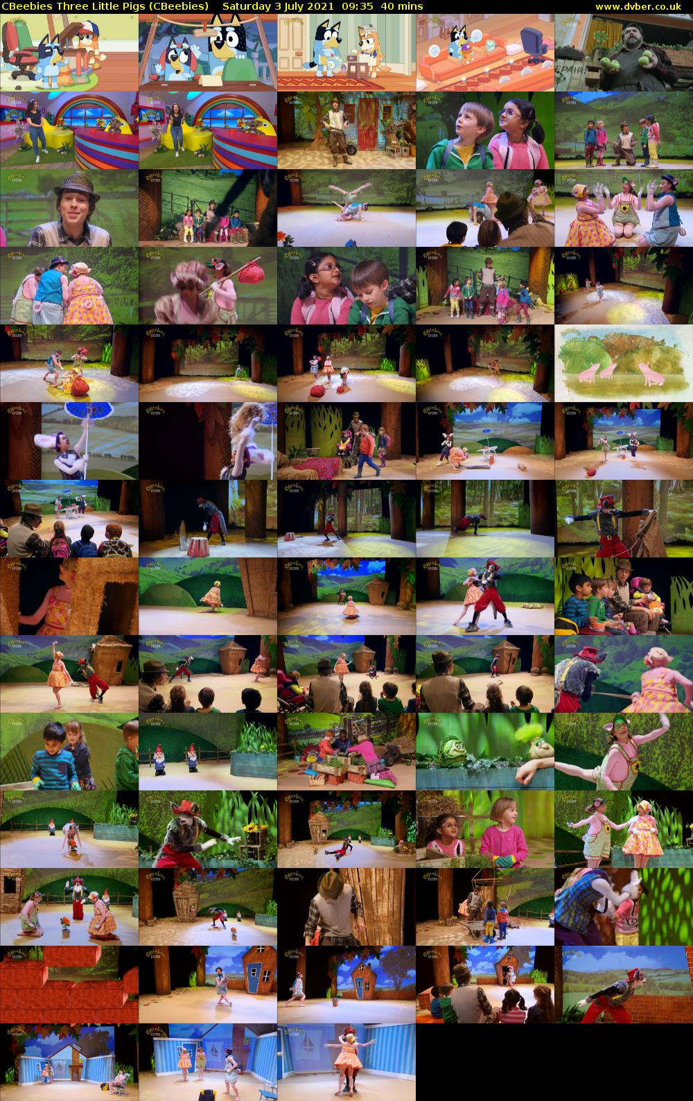 CBeebies Three Little Pigs (CBeebies) Saturday 3 July 2021 09:35 - 10:15