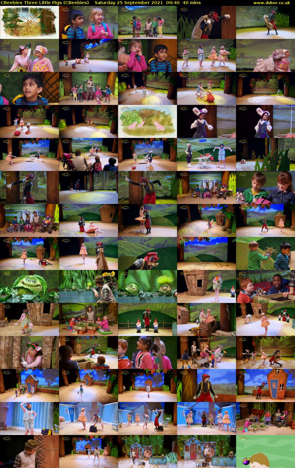 CBeebies Three Little Pigs (CBeebies) Saturday 25 September 2021 09:40 - 10:20