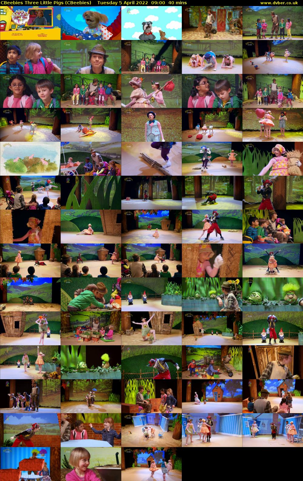 CBeebies Three Little Pigs (CBeebies) Tuesday 5 April 2022 09:00 - 09:40
