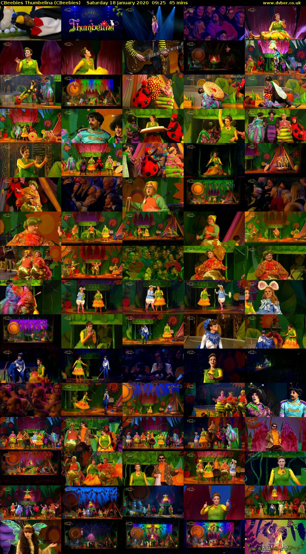 CBeebies Thumbelina (CBeebies) Saturday 18 January 2020 09:25 - 10:10