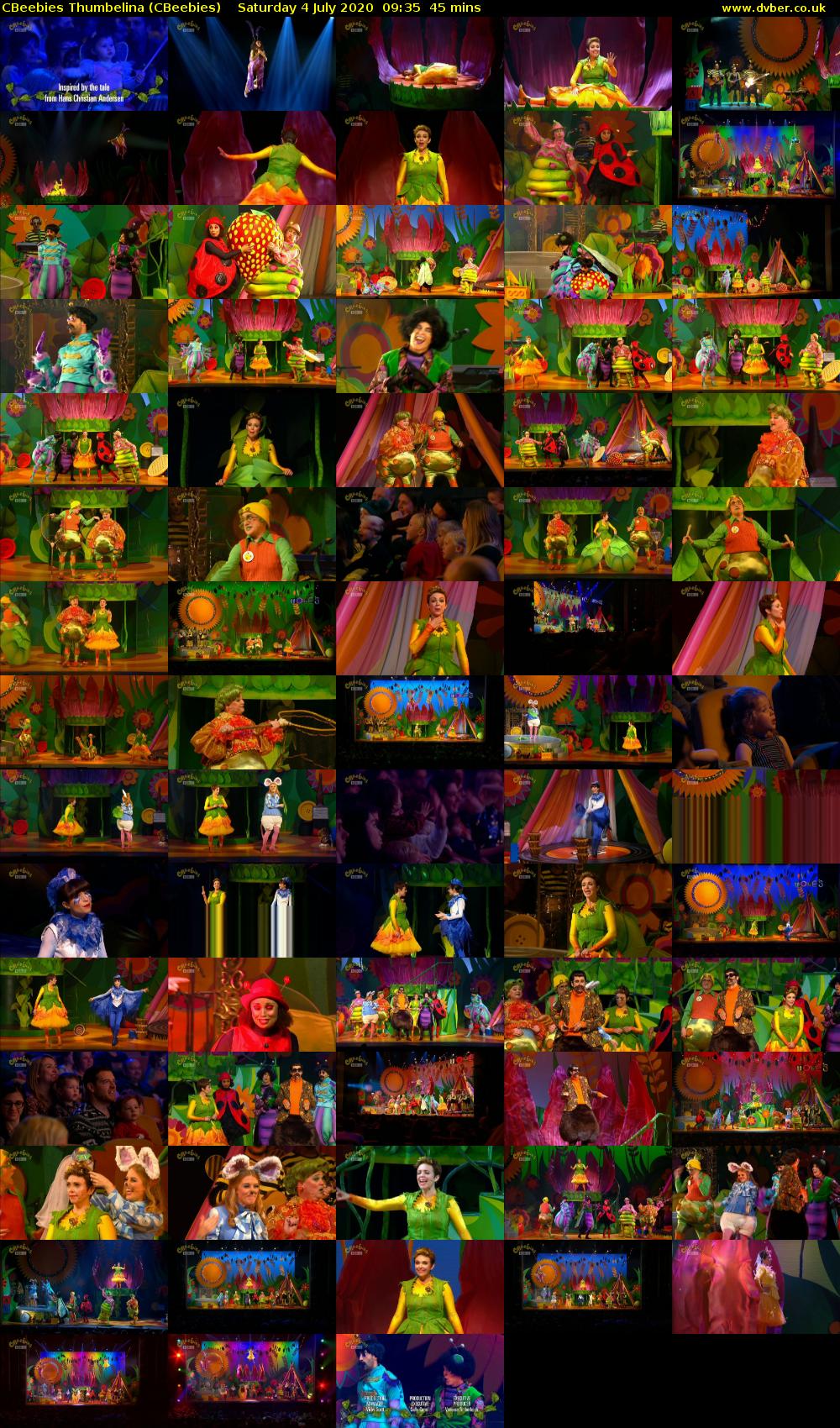 CBeebies Thumbelina (CBeebies) Saturday 4 July 2020 09:35 - 10:20