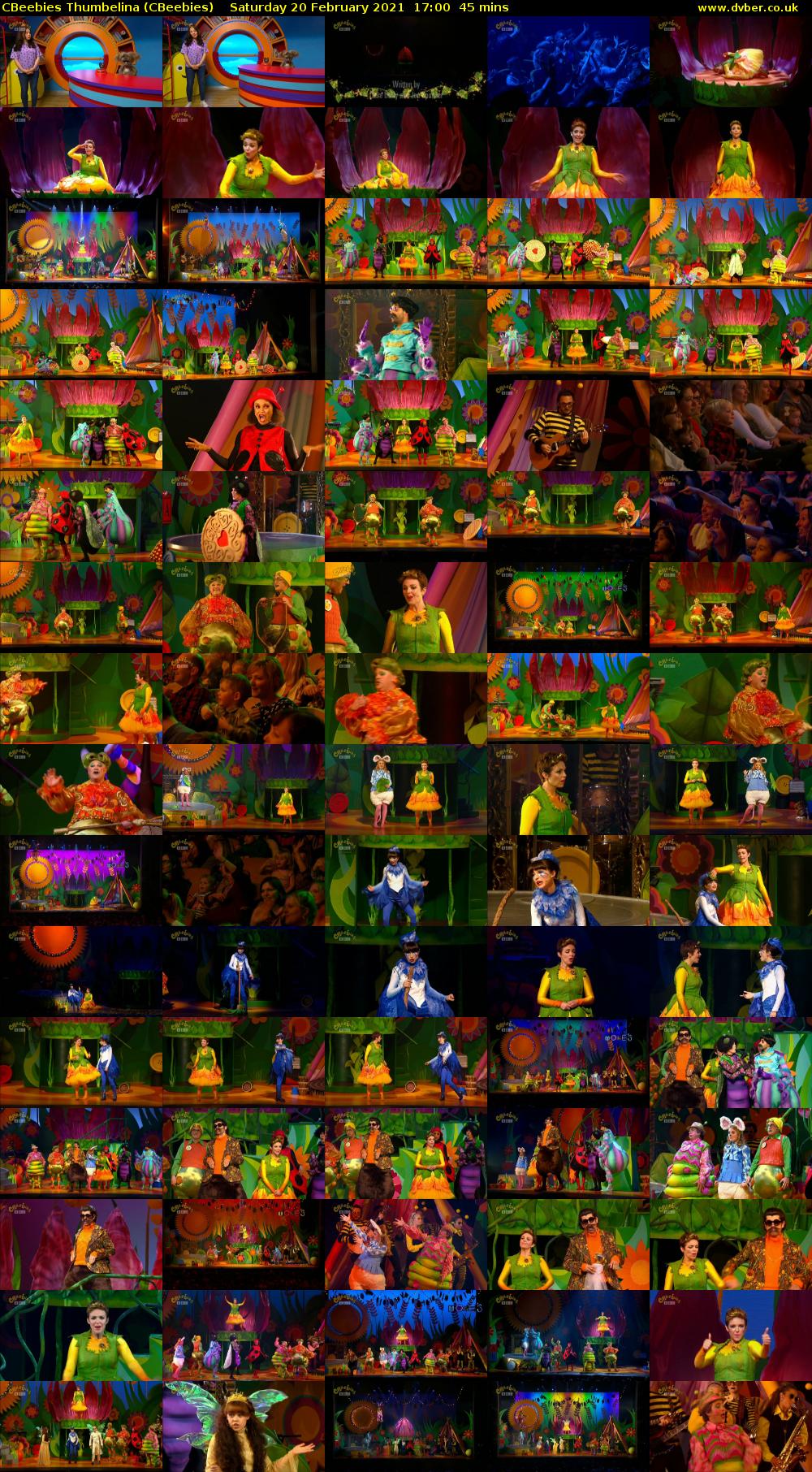 CBeebies Thumbelina (CBeebies) Saturday 20 February 2021 17:00 - 17:45