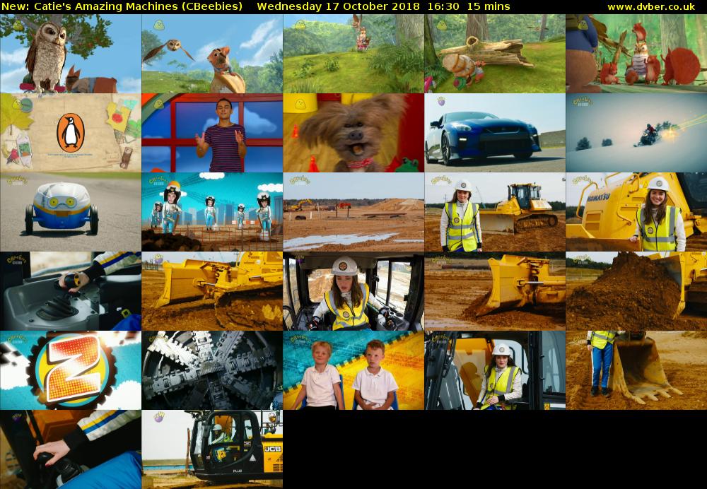 Catie's Amazing Machines (CBeebies) Wednesday 17 October 2018 16:30 - 16:45