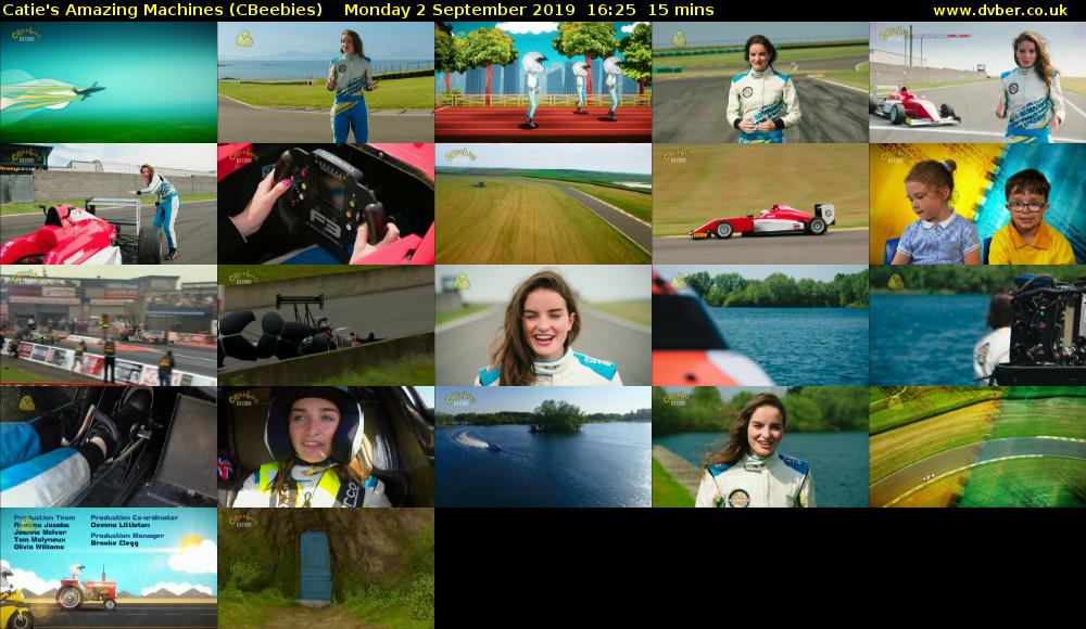 Catie's Amazing Machines (CBeebies) Monday 2 September 2019 16:25 - 16:40
