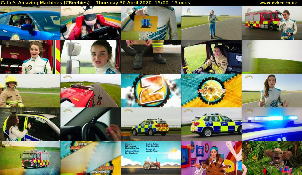 Catie's Amazing Machines (CBeebies) Thursday 30 April 2020 15:00 - 15:15