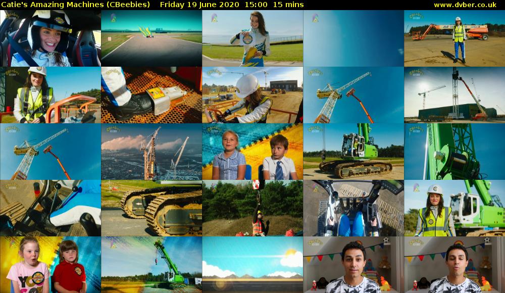 Catie's Amazing Machines (CBeebies) Friday 19 June 2020 15:00 - 15:15