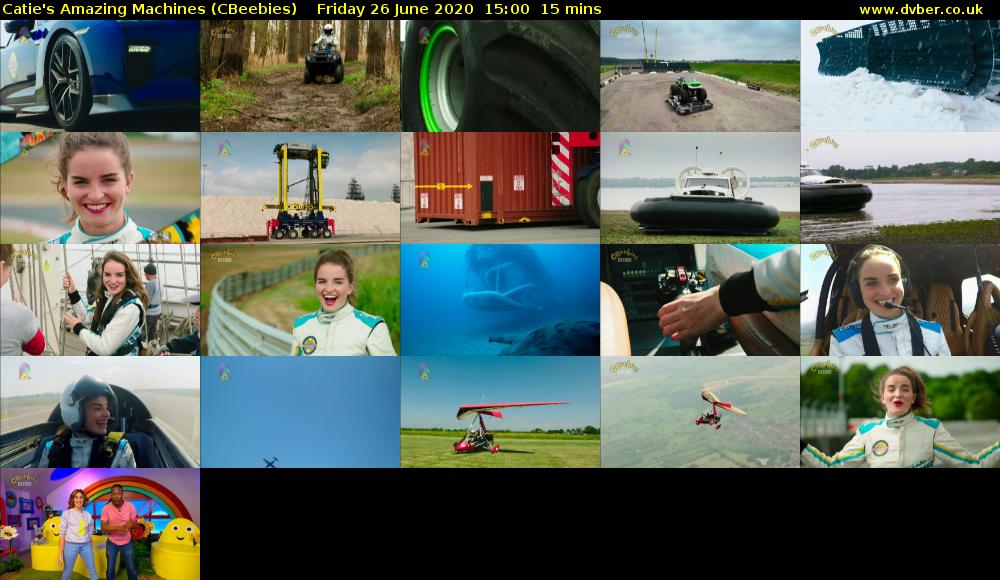 Catie's Amazing Machines (CBeebies) Friday 26 June 2020 15:00 - 15:15