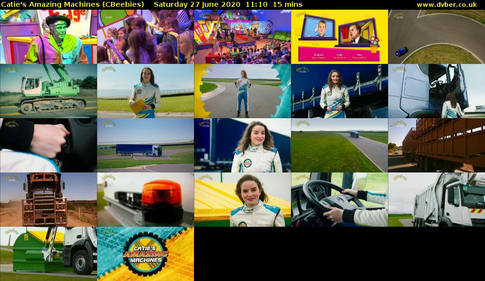 Catie's Amazing Machines (CBeebies) Saturday 27 June 2020 11:10 - 11:25