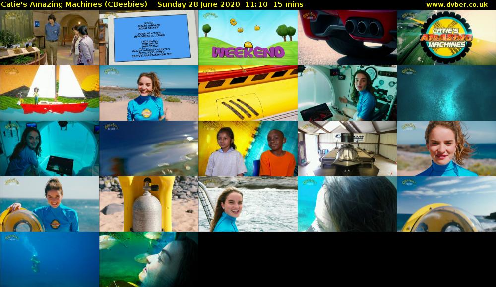Catie's Amazing Machines (CBeebies) Sunday 28 June 2020 11:10 - 11:25