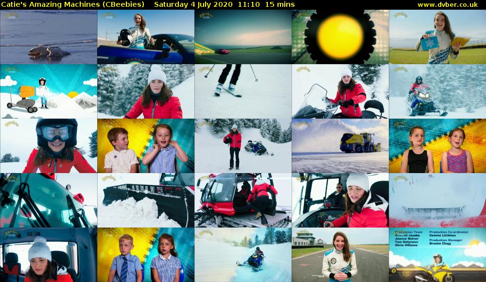 Catie's Amazing Machines (CBeebies) Saturday 4 July 2020 11:10 - 11:25